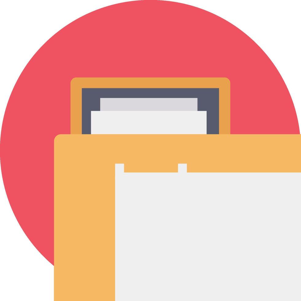 A folder with a file inside it vector