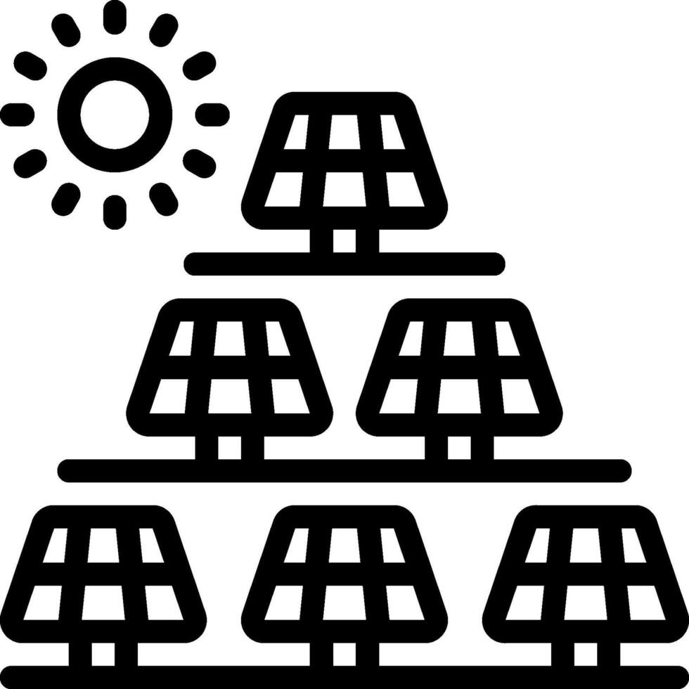 Solar panels icon vector