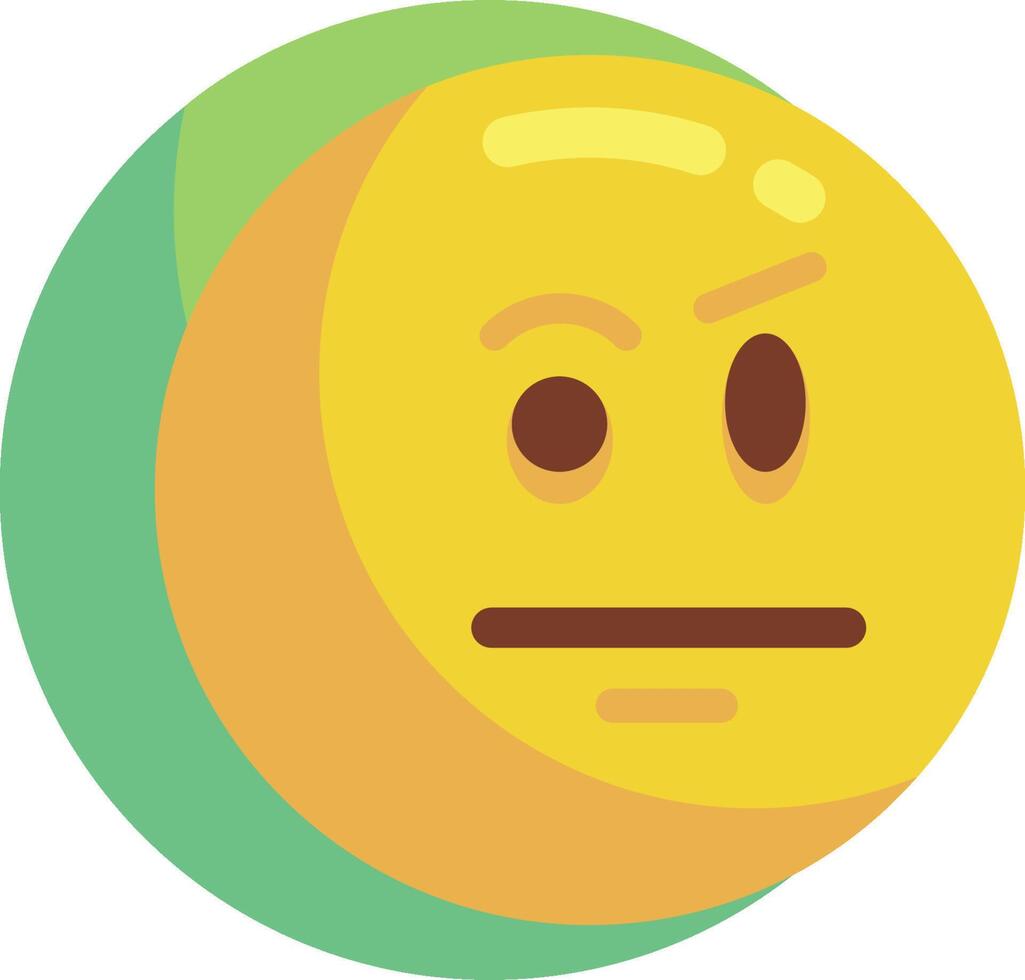 A yellow emoticion with a sad face vector