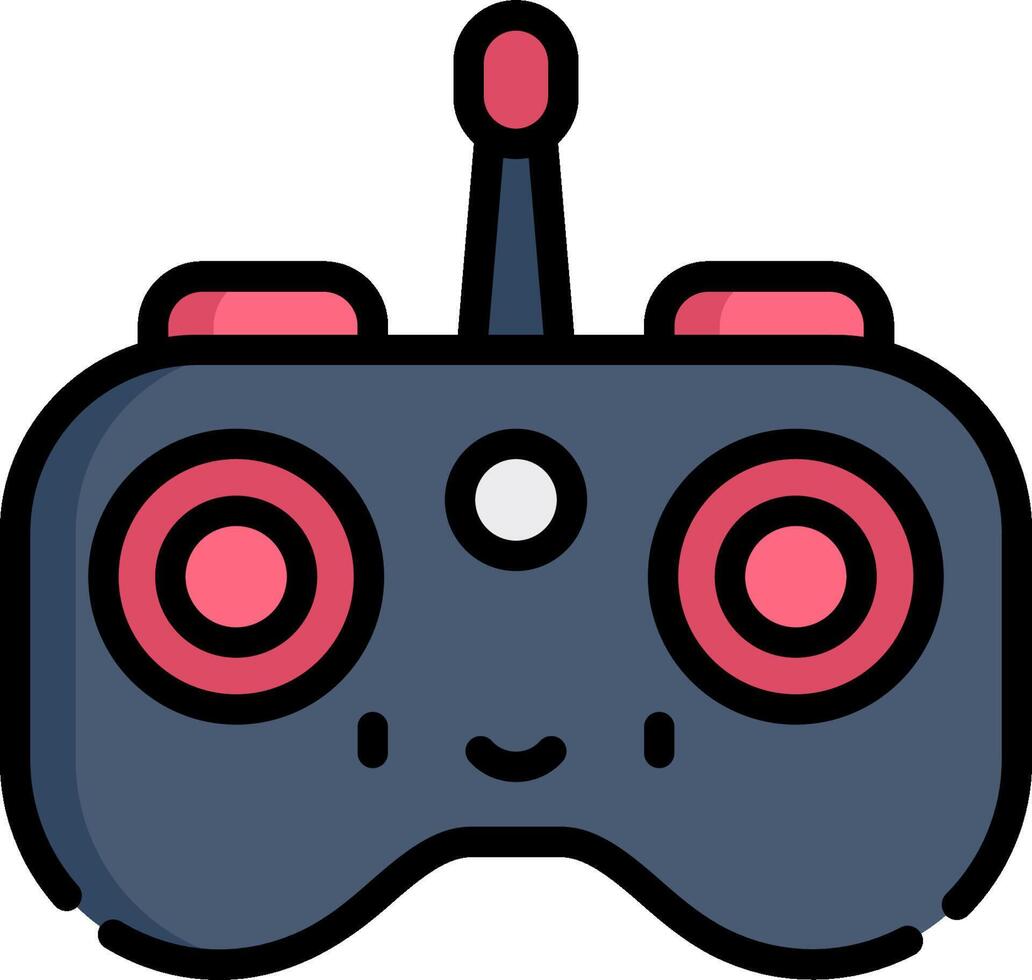 A cartoon controller with a smiley face vector