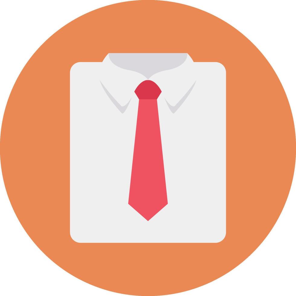 A shirt with a red tie on it vector
