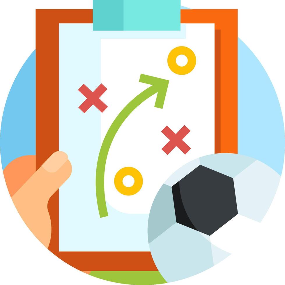 A soccer ball and a clipboard with a soccer ball on it vector