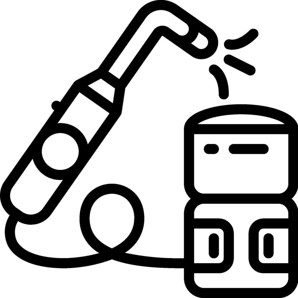 A black and white drawing of a portable electric drill vector