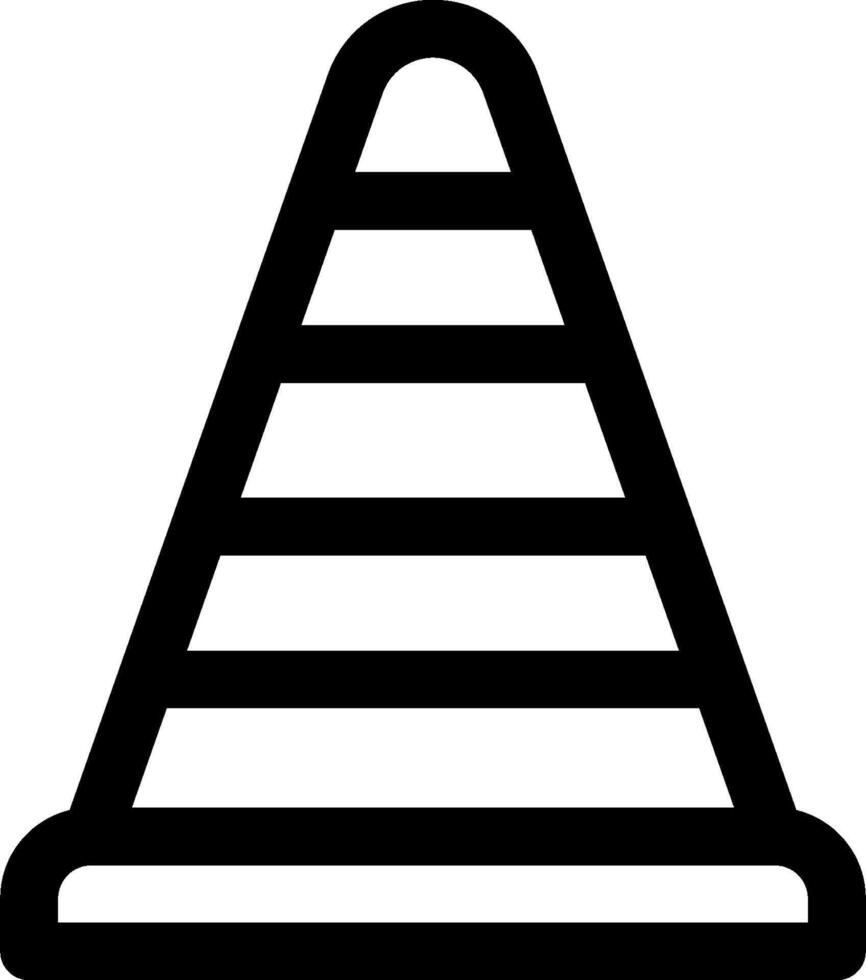 A traffic cone icon on a white background vector