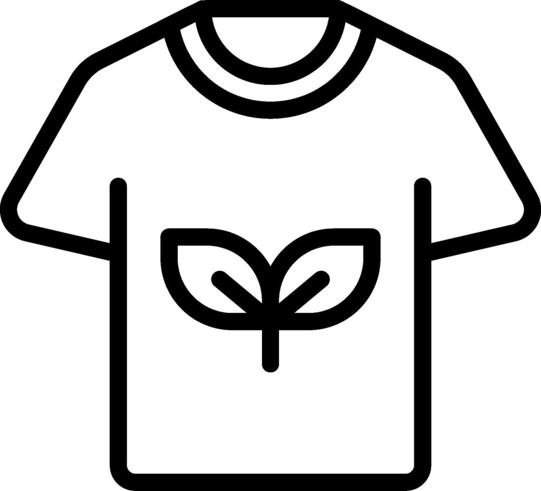 A t - shirt with a leaf on it vector