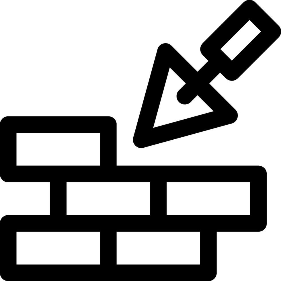 A brick wall with a hammer and a pencil vector