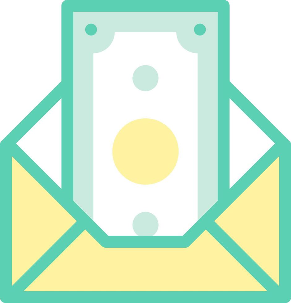 Money envelope icon vector