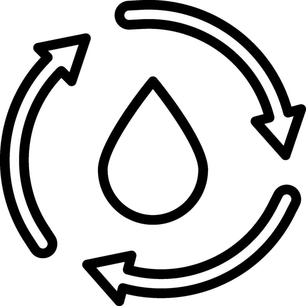 Water cycle icon vector