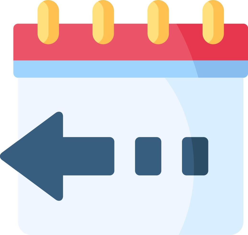 A calendar with an arrow pointing to the right vector