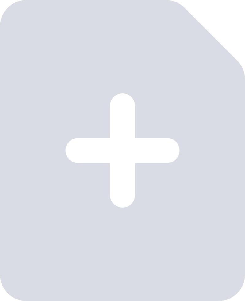 A white plus sign in a gray square vector