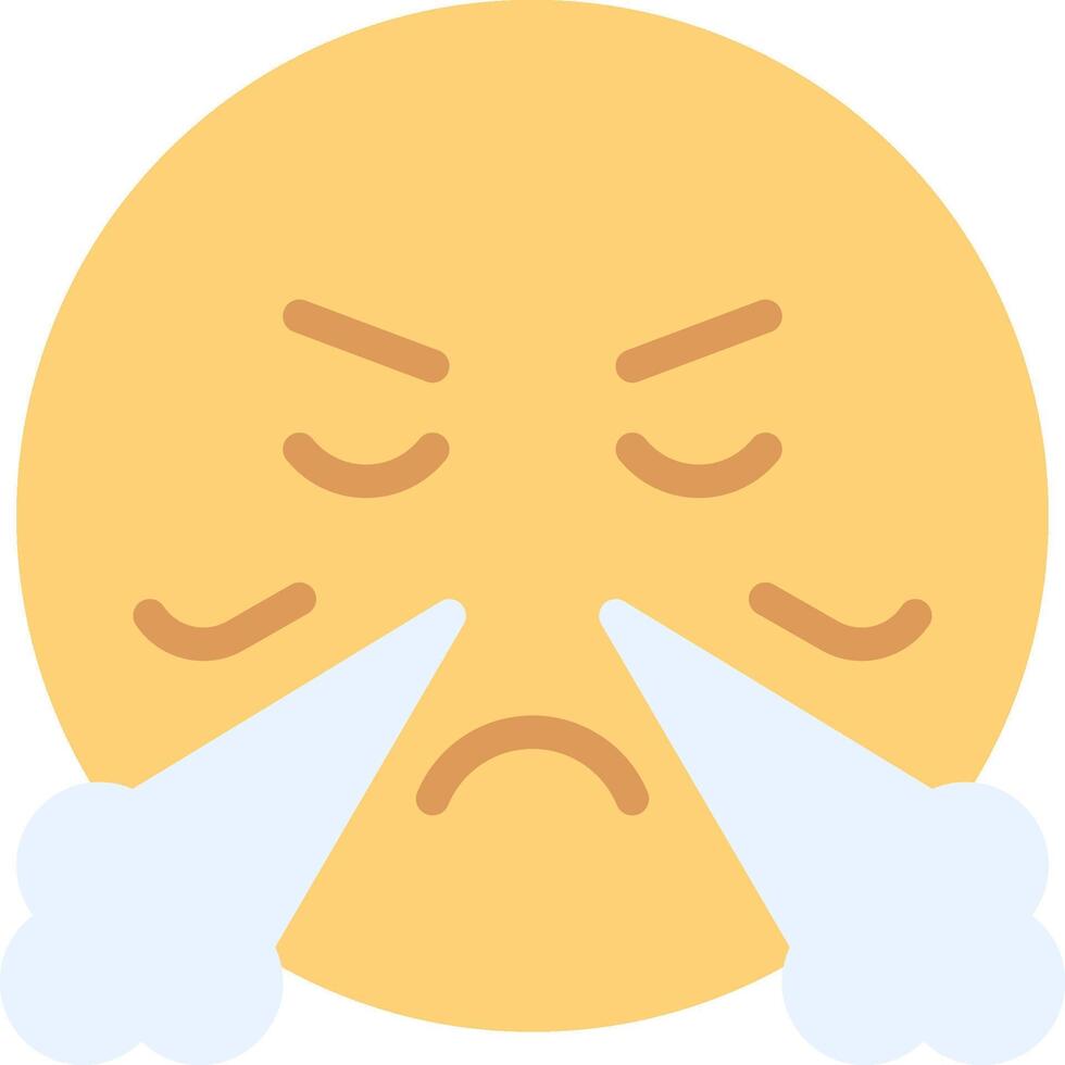 A sad emoticor with a tear in his eye vector