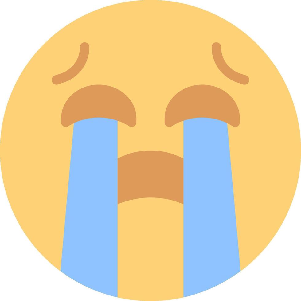 Emoji crying face icon vector
