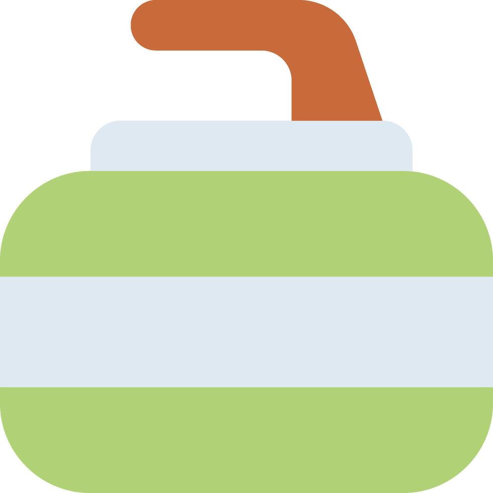 A green and orange can with a handle vector