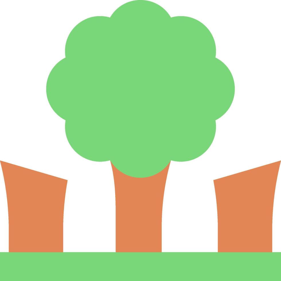 A tree with two people standing in front of it vector
