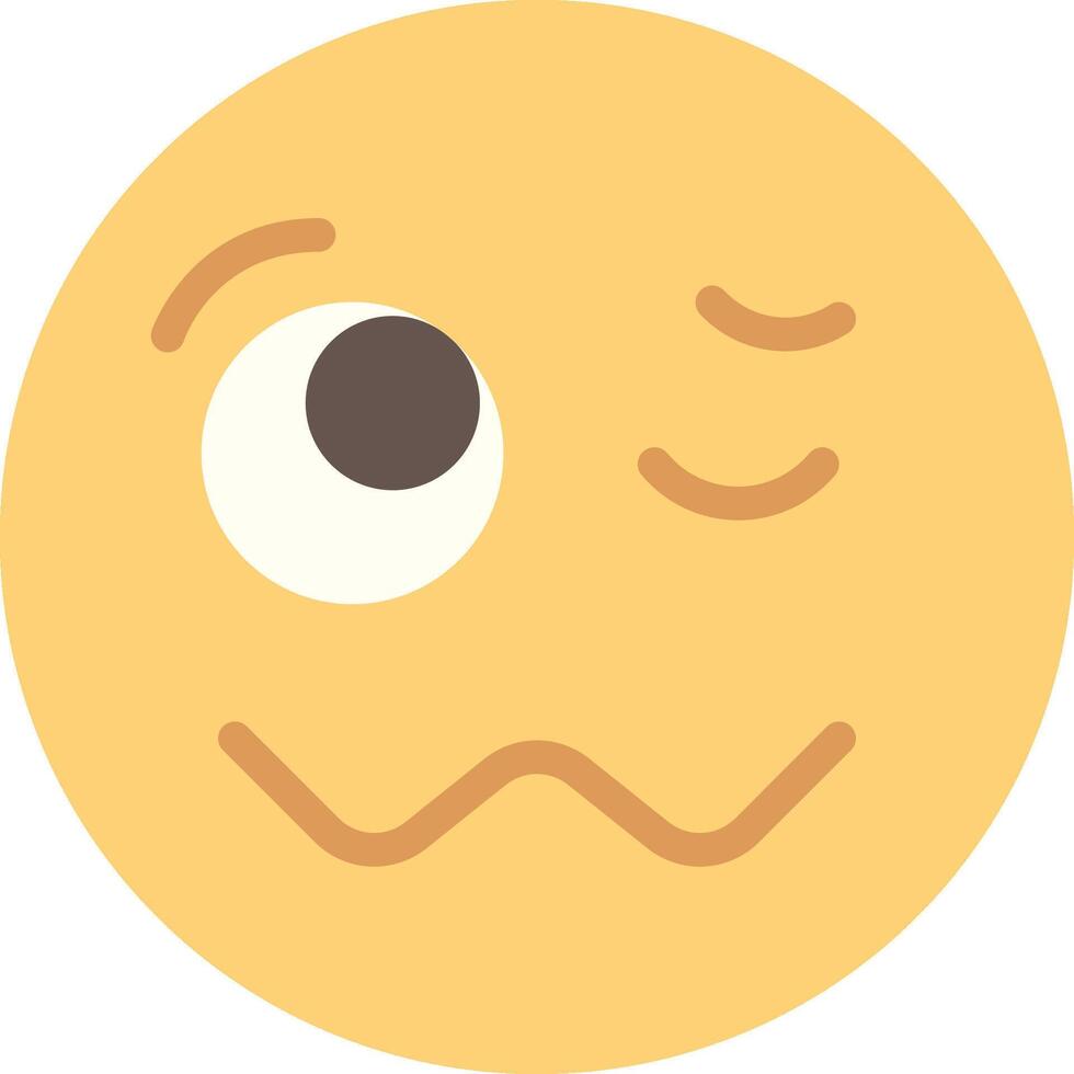 A yellow emoticion with a sad face vector
