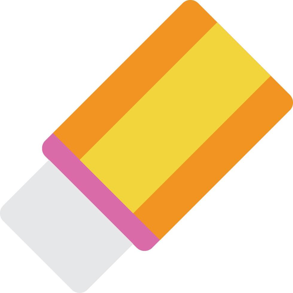 A yellow and pink pencil on a white background vector