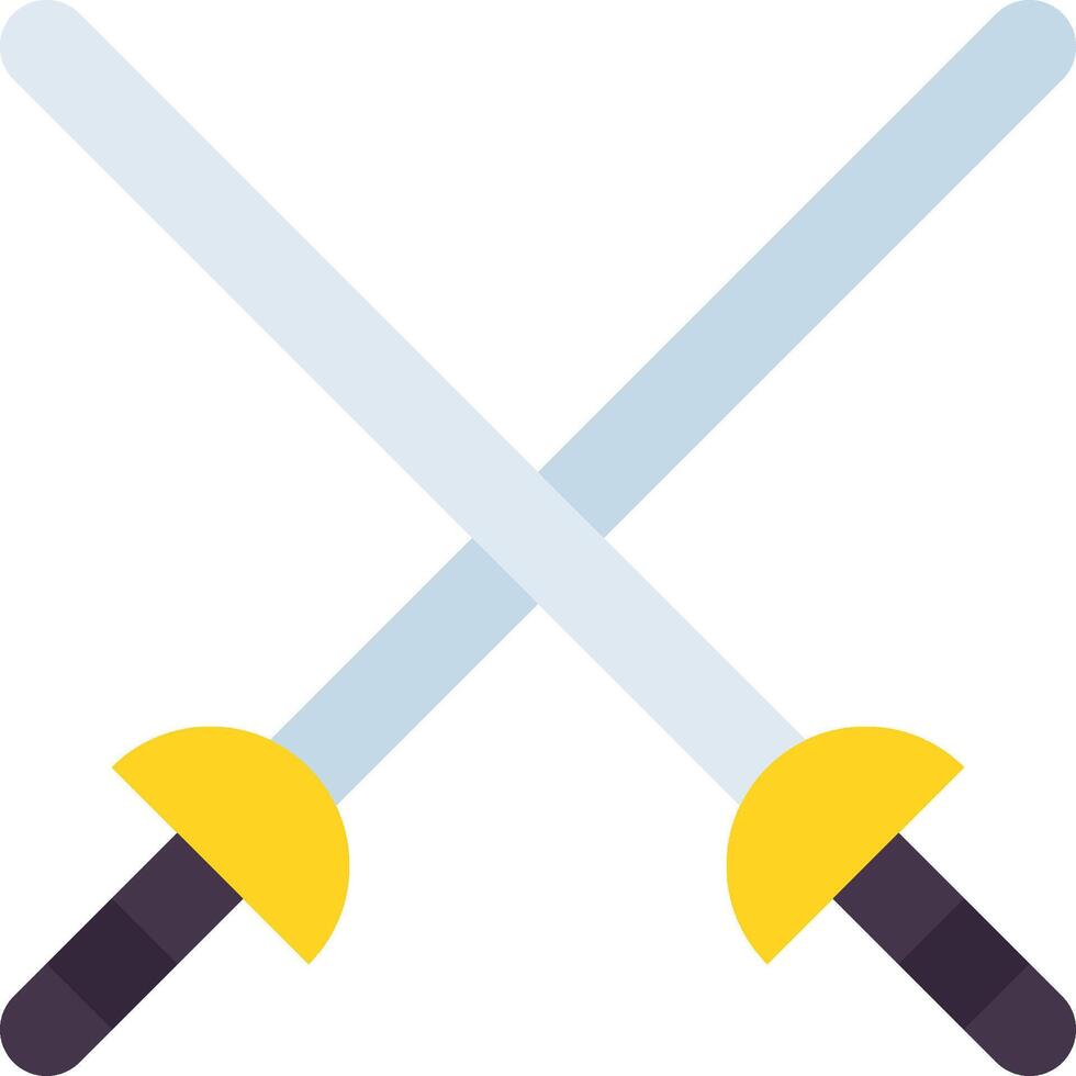 Two crossed swords icon on white background vector