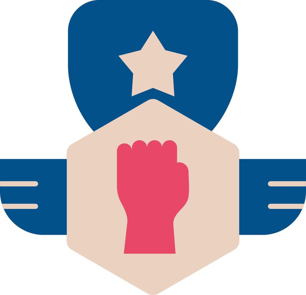 A fist with a star on it vector