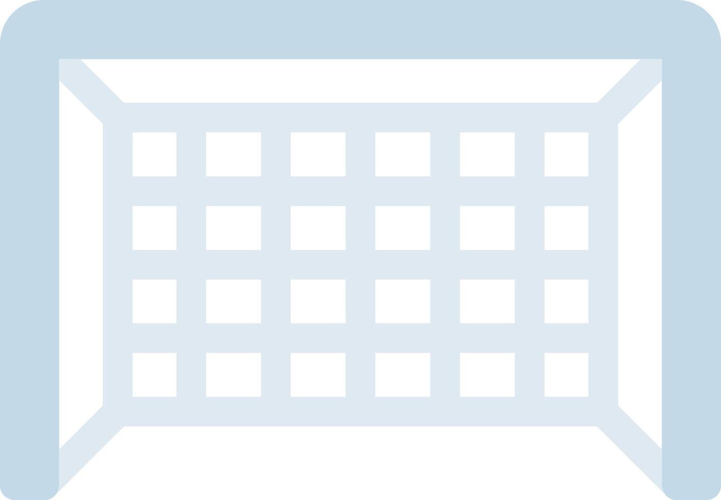 A soccer goal with a net on it vector
