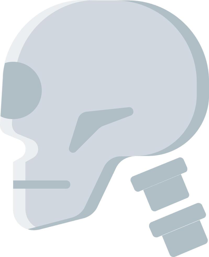 A skull with a broken neck and a broken leg vector