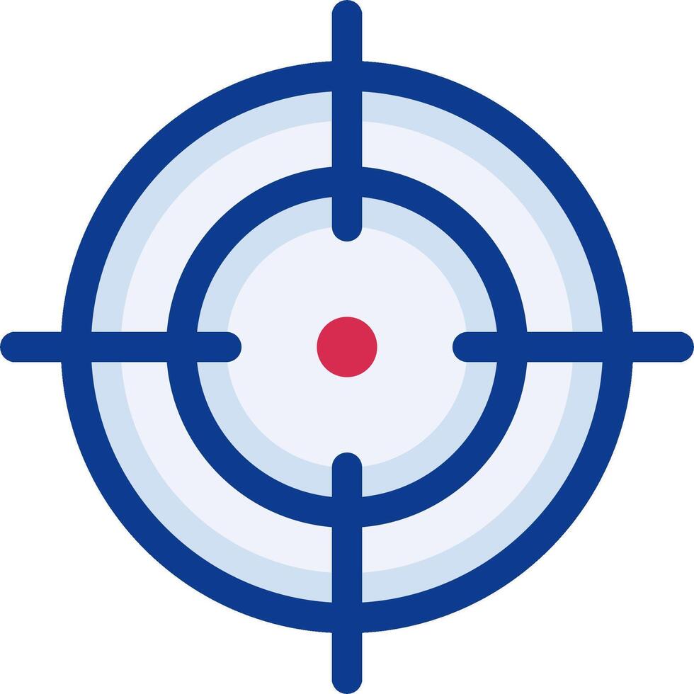 A target with a red dot in the center vector