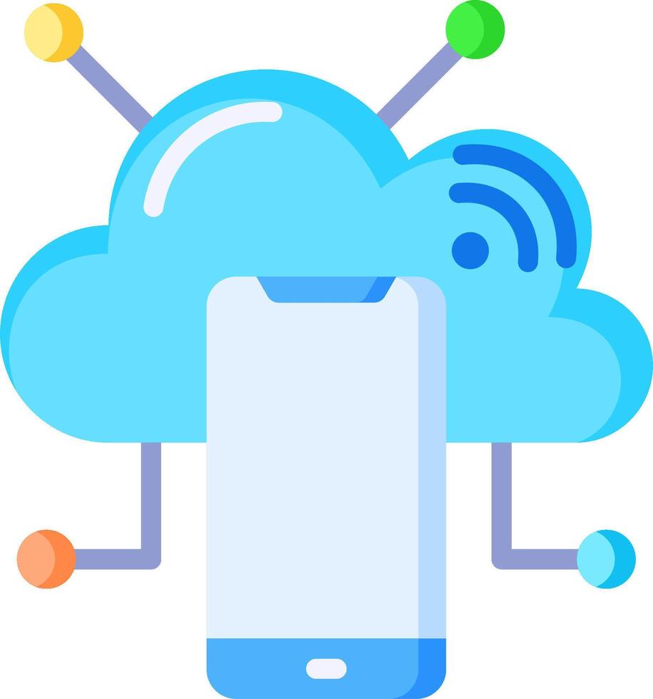 Mobile cloud computing vector
