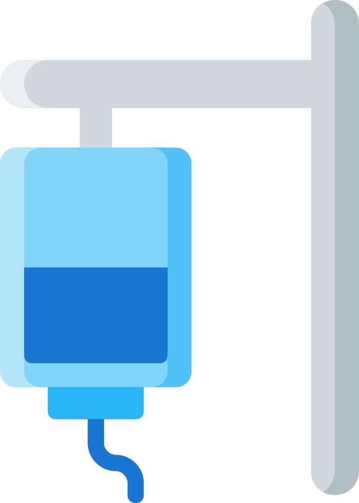 A blue and white iv bag on a white background vector