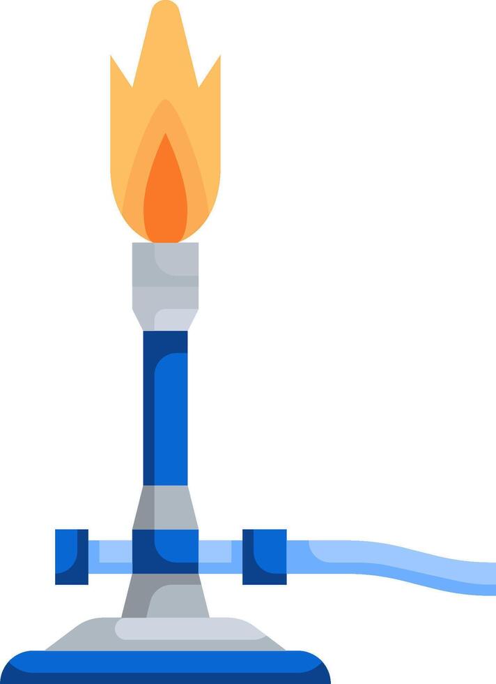 A blue and white lamp with a flame vector