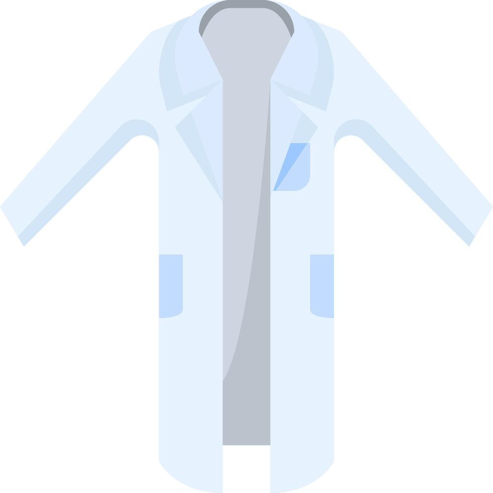 A white lab coat with blue pockets vector