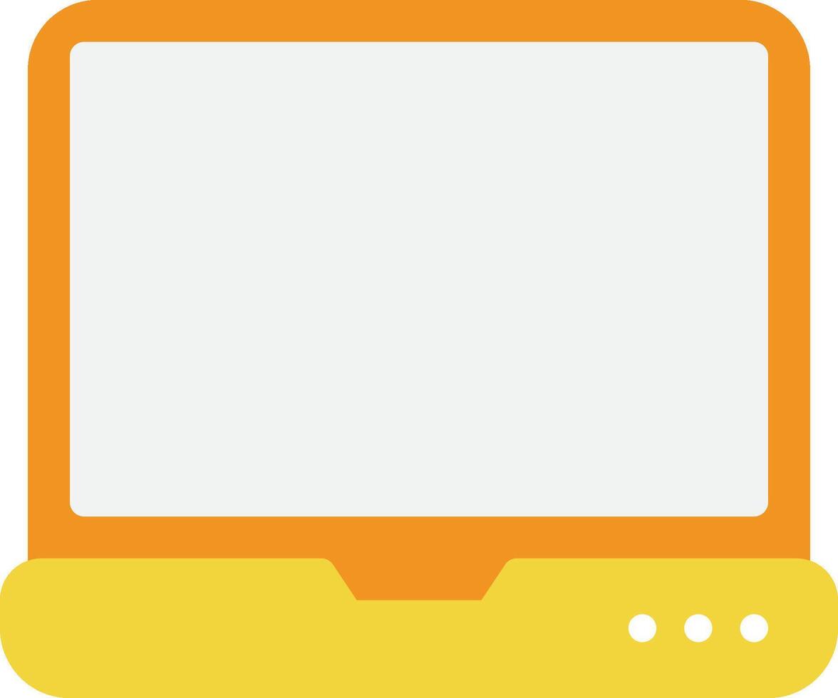 A laptop with a blank screen on a white background vector