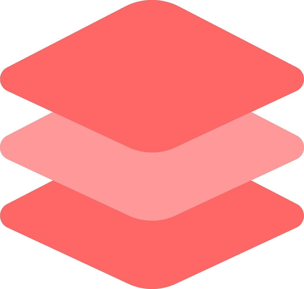 A red and pink stacked cube vector