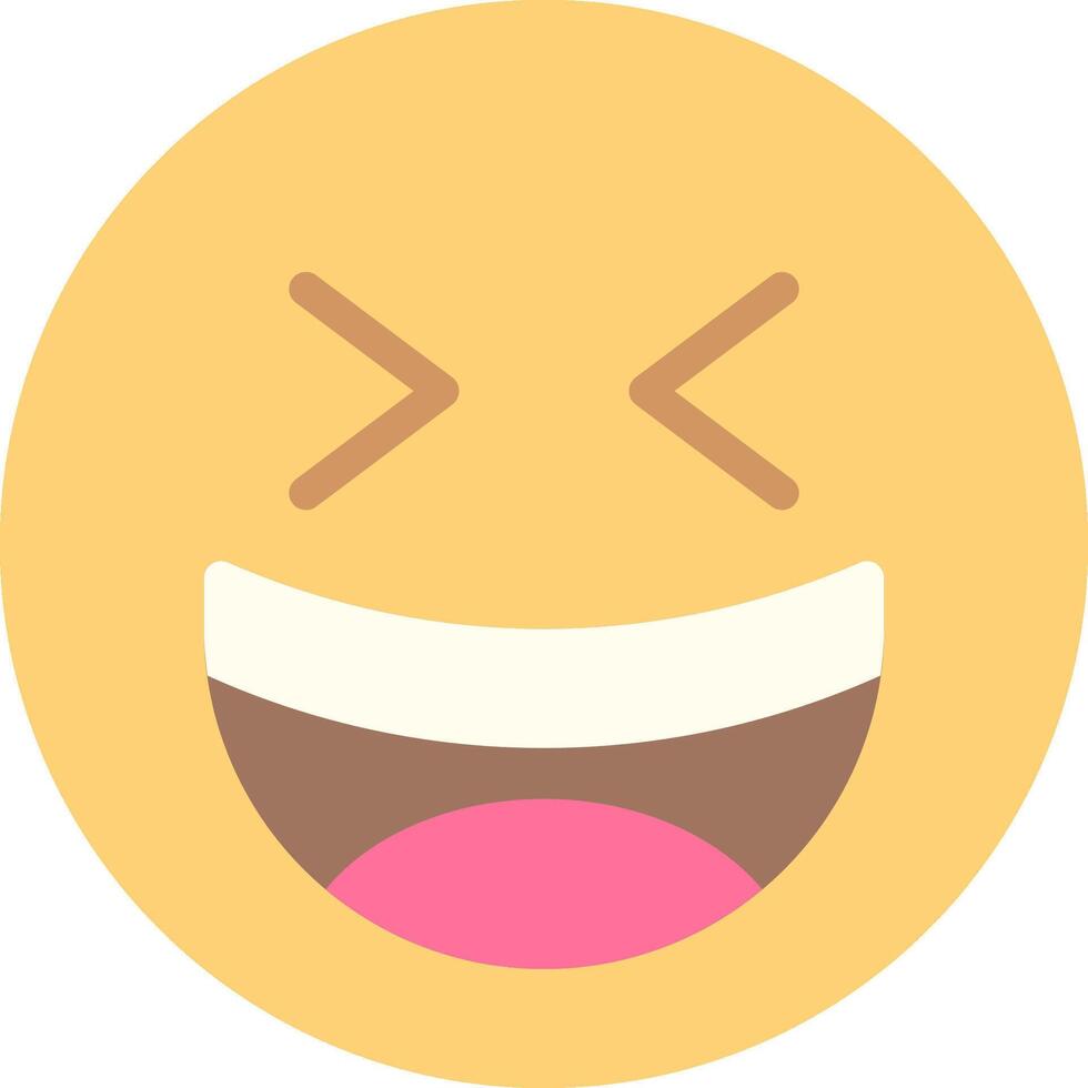 A smiling emoticion with a pink tongue vector