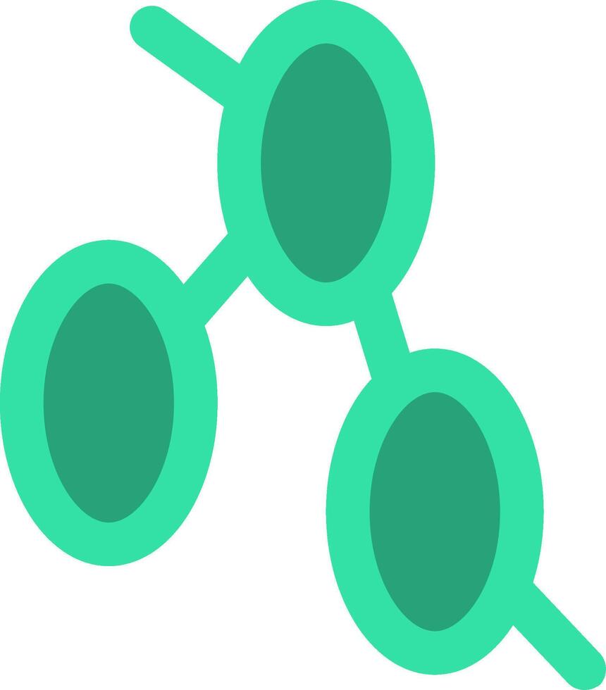 A green pair of glasses with two eyes vector