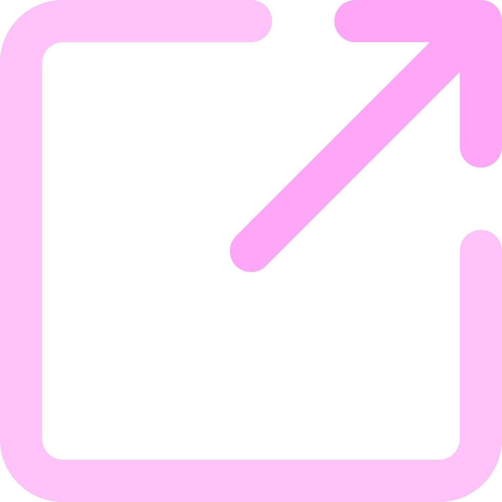 A pink square with an arrow pointing up vector