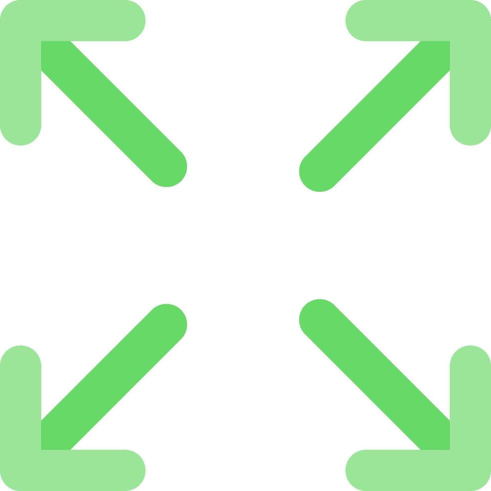 Four green arrows pointing in different directions vector