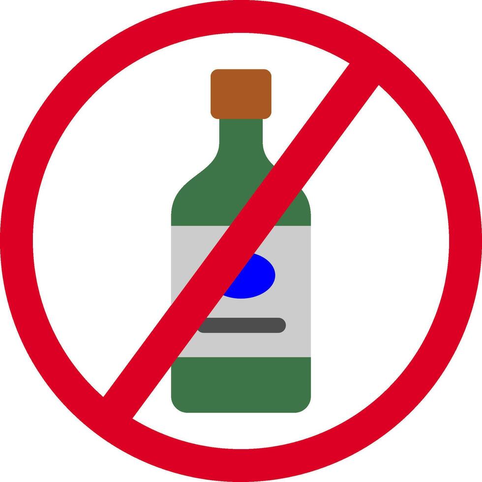 No alcohol sign vector