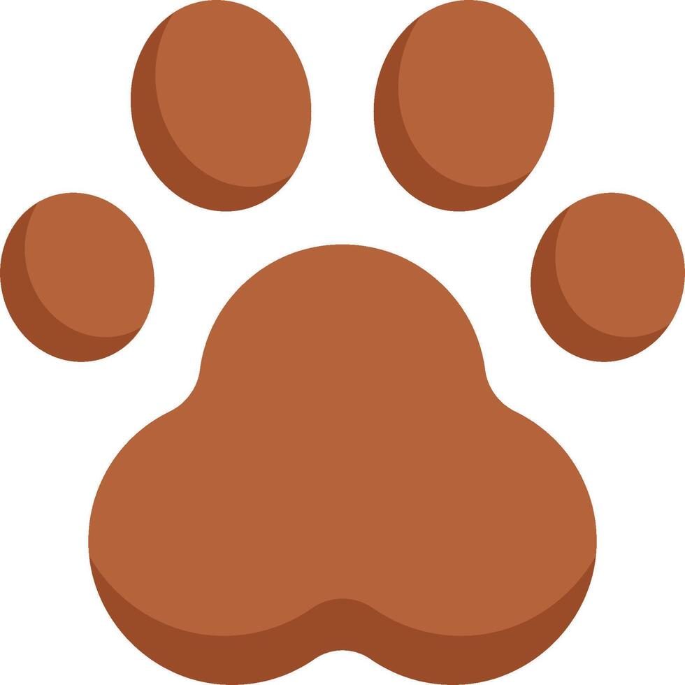 A brown dog paw print on a white background vector