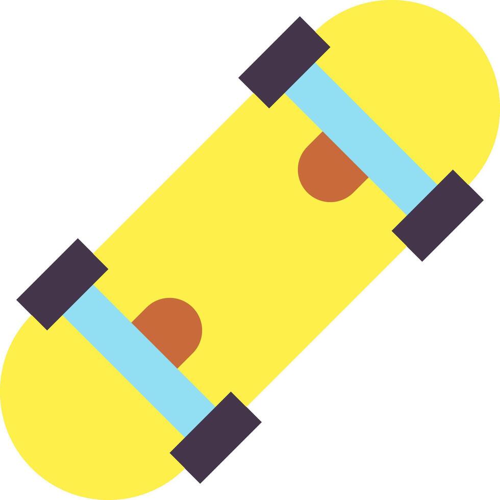 A skateboard with two wheels on top vector