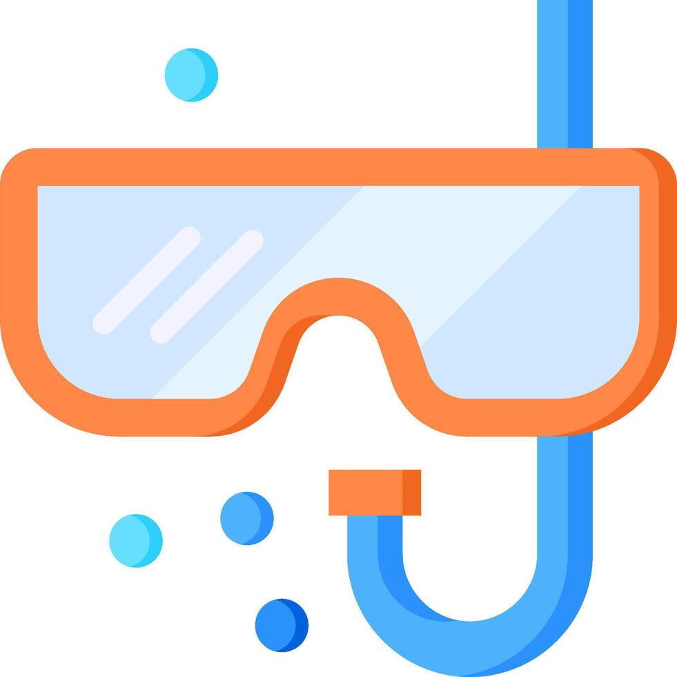 An icon of a diving mask and goggles vector