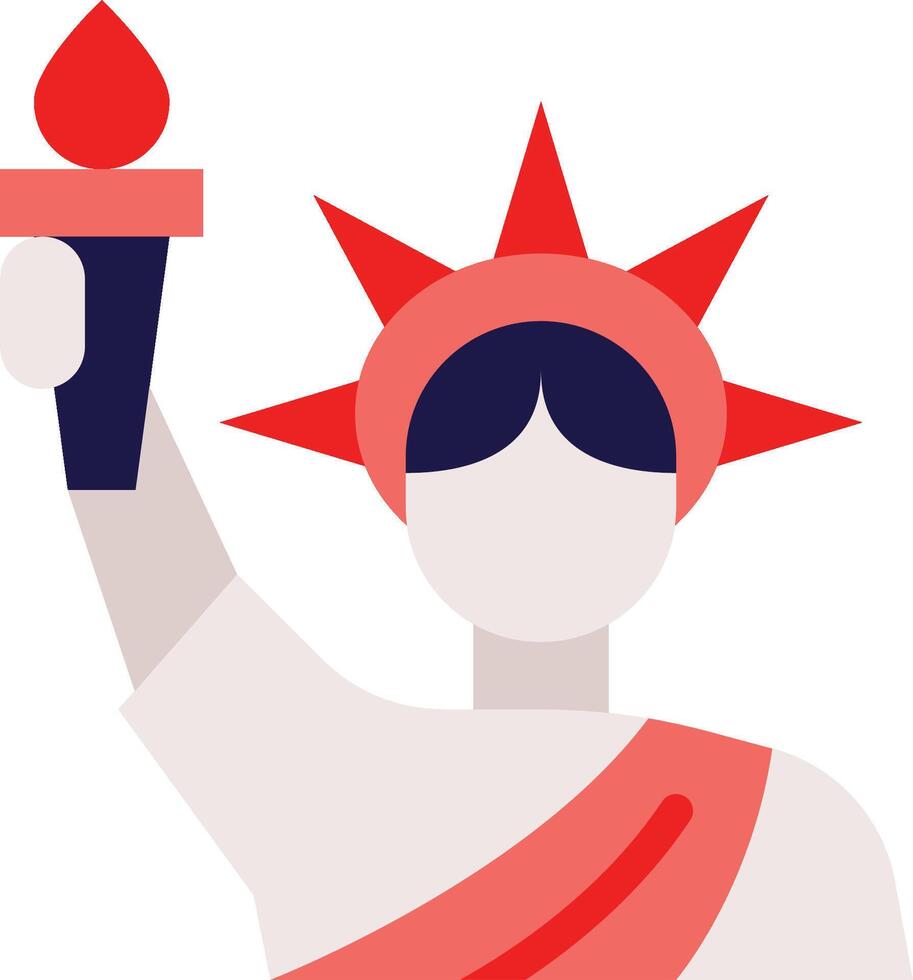The statue of liberty is holding a torch vector