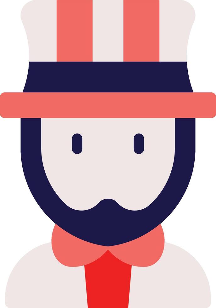A man in a hat and tie with a red tie vector