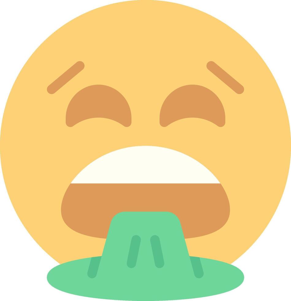 Emoji vomit face vector