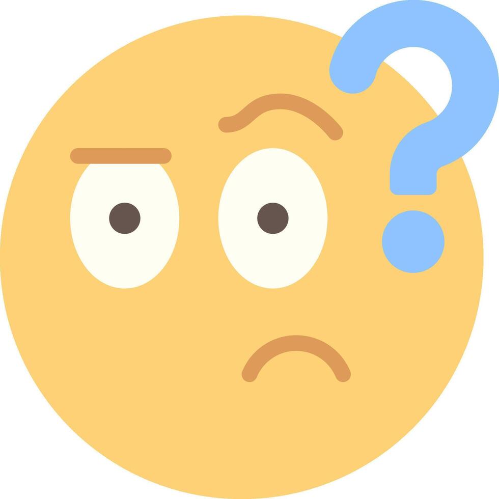 Question mark emoticon vector