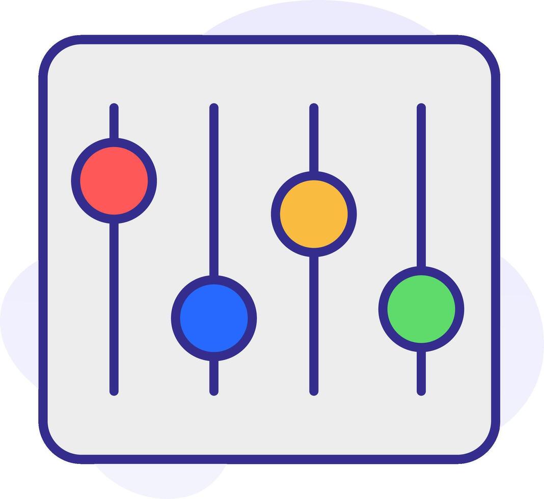A colorful musical instrument icon vector