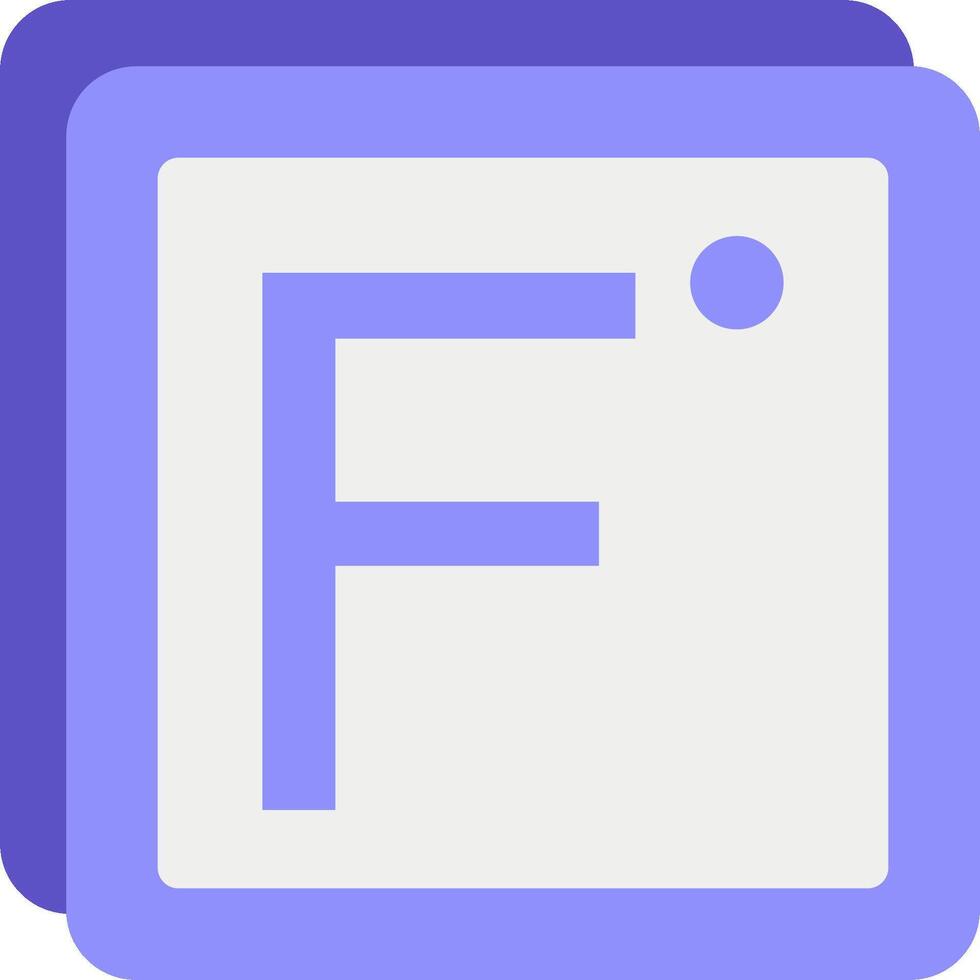 The f logo in a purple and white square vector