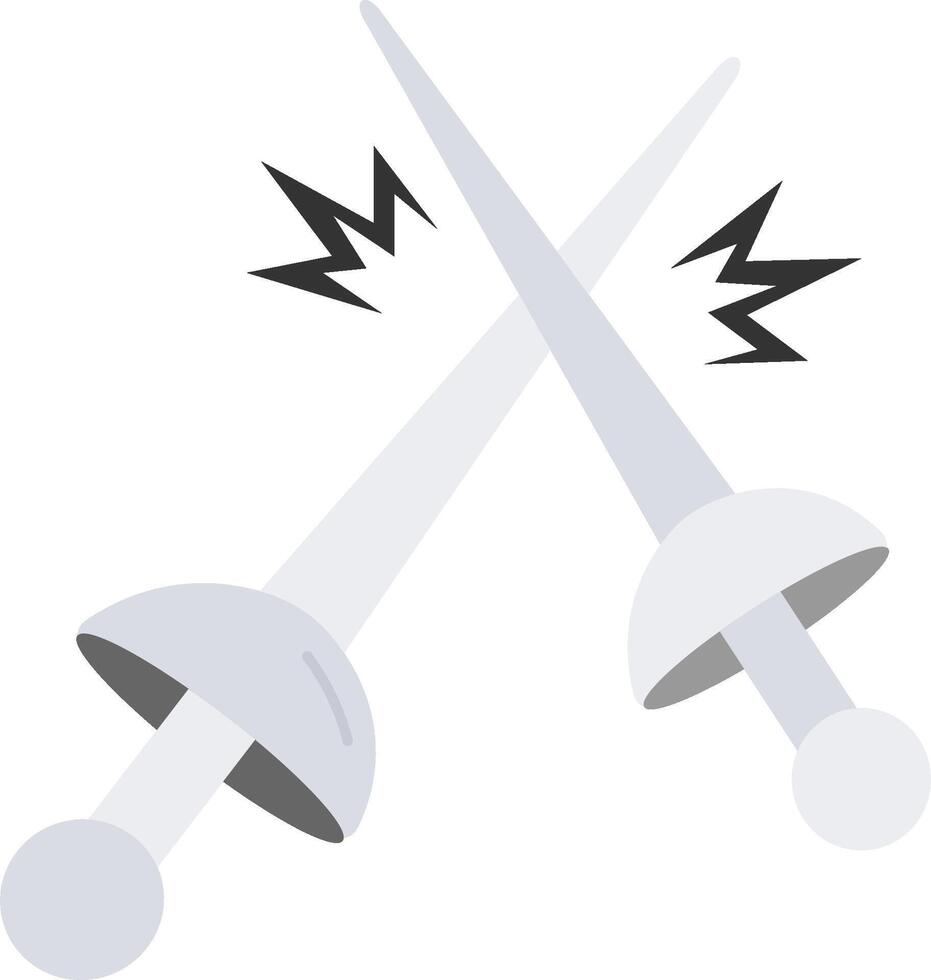Two swords with lightning bolts on them vector