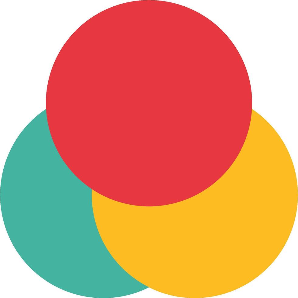 A red, yellow and green circle with a red dot in the middle vector