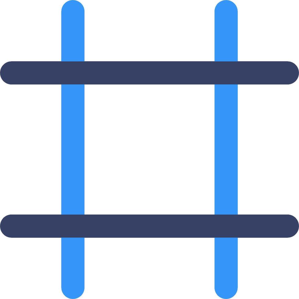 A blue square with four lines on it vector