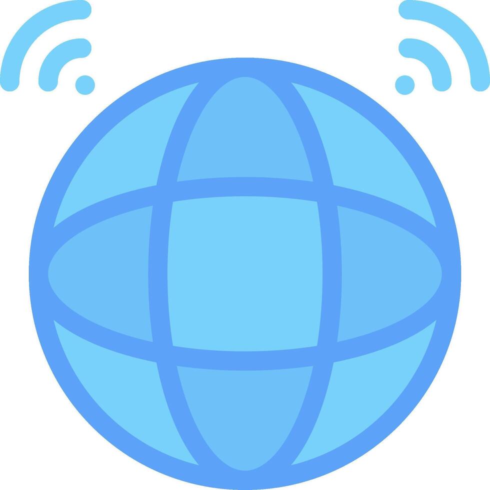 A globe with wifi symbol vector