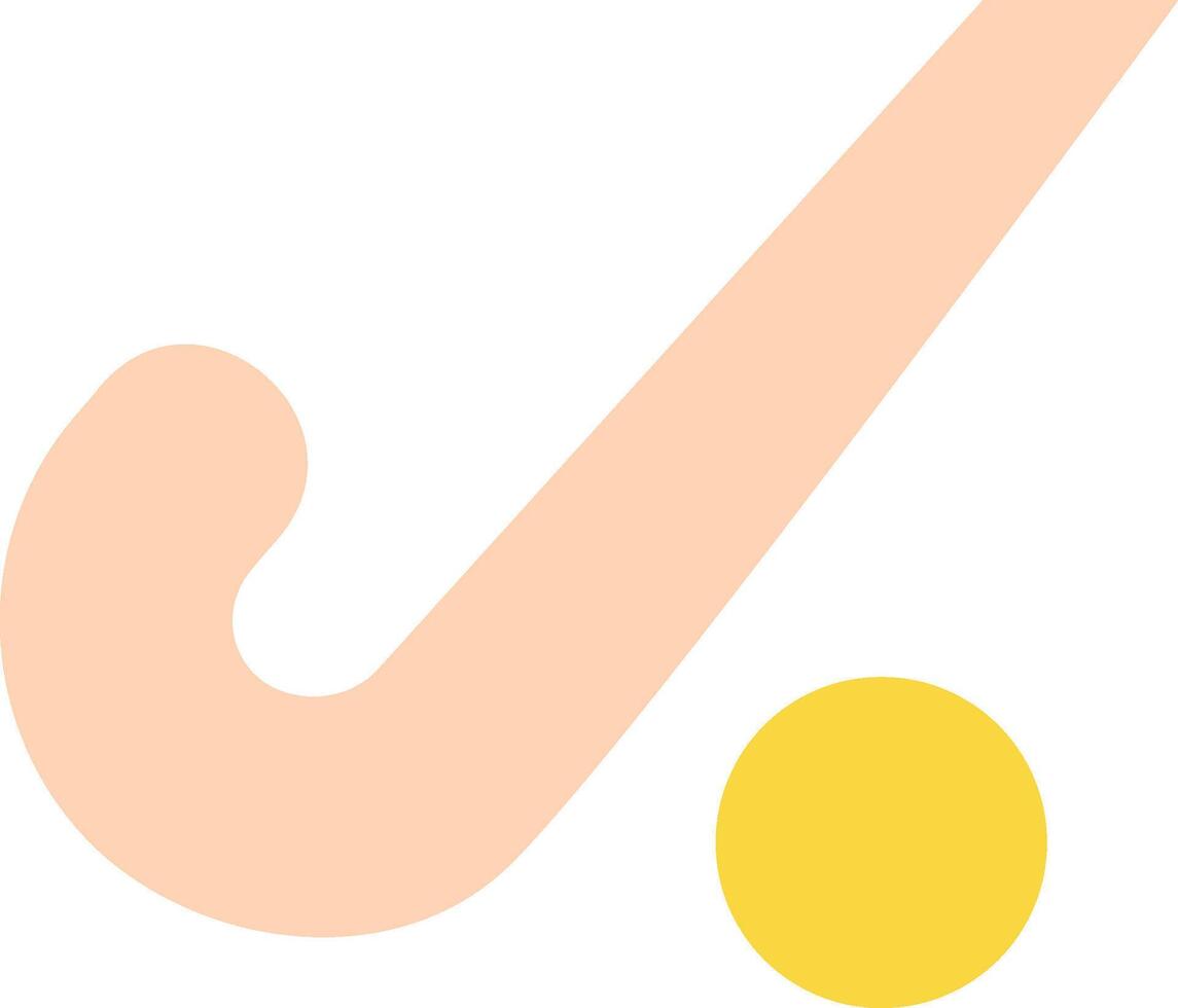 A yellow ball and a pink stick vector